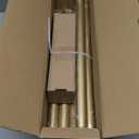 Gold Extra Long Curtain Rods for Windows 120 to 170 Inch, Decorative Vintage Crystal 1 Inch Curtain Rod with Gold Foil Finials, Adjustable Heavy Duty Easy Install Drapery Pole Set for Farmhouse