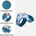 Mile High Life Dog Harness, Air Mesh Floral Vest Harness for 20 lbs Small Dogs & Cats, Easy Get on Adjustable Easy Closures Both Neck and Chest(Gray Tree, S Chest 16"-18")