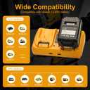 DCB102 Fast Charger Replacement for Dewalt Battery Charger, with 2 USB Port Compatible with Dewalt 12V 20V Batteries