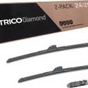 TRICO Diamond 24" + 20" Super Premium Automotive Replacement Windshield Wiper Blades (Set of 2), Passenger and Driver Side All-Weather Beam Wiper Blades for Select Vehicle Models (Item #25-2420)