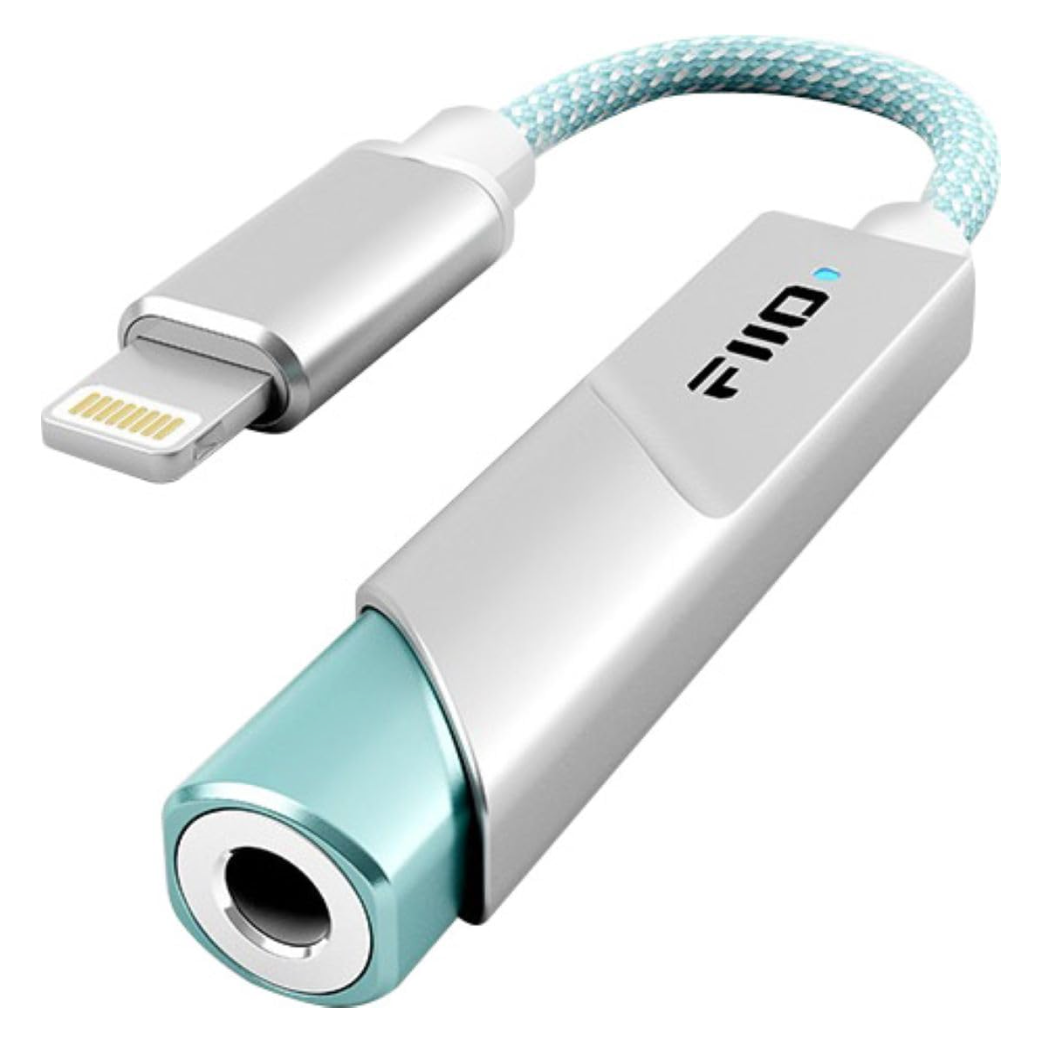 FiiO KA11 Lightning to 3.5mm Audio Adapter 32bit/384KHz, Lightning to 3.5mm USB Dongle HiFi DAC Amplifier for Android/iOS/Windows/Mac (Black, LT)