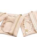 Frebeauty Travel Jewelry Organizer, 6 Pcs Velvet Jewelry Pouch Bag with Zipper Pocket, Visualization Design for Rings, Earrings, Necklace