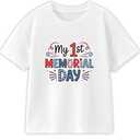JingleFolk My 1st Memorial Day Toddler T-Shirt Patriotic Baby Shirt 4th of July Tee for Babies Infant Clothes 1-2T