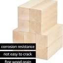 10 Pack Basswood Carving Blocks, 4x2x2 inch Unfinished Bass Wood Blocks for Wood Carving, Arts, Crafts, Class, Christmas DIY Supplies