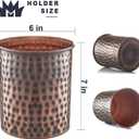 Monarch Abode Kitchen Utensil Holder Hand Hammered Metal Antique Copper Utensil Holder, Decorative Utensil Crock for Kitchen Counter, Cooking Tool and Spatula Holder for Countertop, Caddy Organizer