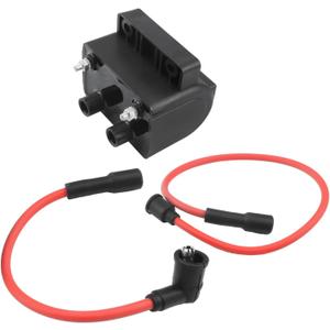 31614-83A 31996-86B 31986-86A Ignition Coil & Spark Plug Wire Cap Kit Compatible with Harley Sportster 1200 (1991-2003, Except XL1200S) & Sportster 883 XLH883/XL883 (1991-2003)