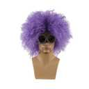 QACCF Purple Culry Fluffy Men Women Lavender Goggle Halloween Costume Cosplay Wig (Two Eyes Set)