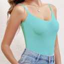 BQTQ 5 Pcs V Neck Camisole Tops for Women Spaghetti Strap Tank Top Womens Camisole Undershirt Slim Fitted Camisoles M