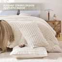 Smoofy Fluffy Twin Comforter Sets 2 Pieces - Cream White Fleece Fluffy Comforter Set, Luxury Fuzzy Twin Bedding Set, Soft Warm Comforter All Season, Heavy Faux Fur Comforter with Pillow Cases