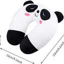 EKDJKK Travel Pillow for Kids, Cute Animal Neck Pillow Support U Shaped Cushion Plush Soft Rest Reading Pillow Sleeping Pillow for Airplane Train Car (Panda)