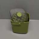 Ice Cube Tray with Lid & Bin Ice Maker for Freezer Ice Trays Ice Container- Ice Molds for Whiskey, Cocktail, Coffee Drinks, Beer with Ice Tongs Kitchen Gadgets Tools (Green)