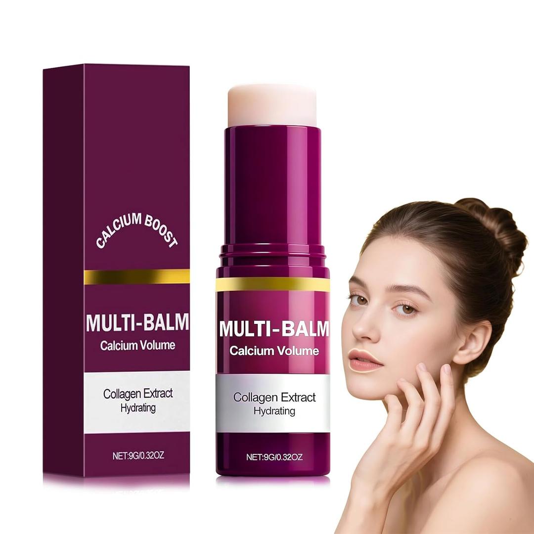 Calcium Multi Balm Stick, Calcium Volume Multi Balm, Korean Collagen Moisturing Stick, Firming & Moisturizing, Korean Skincare, Anti-Wrinkle, Hydrating, Lifting Cream for Eyes, Face & Neck-1Pcs.