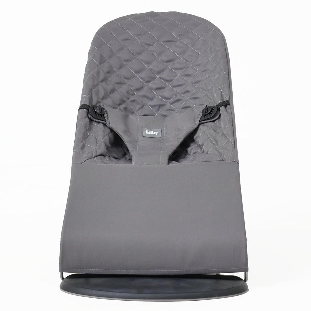 Fabric seat for Bouncer Belltop Compatible with Babyjrn Bouncer (Cover, seat): Balance, Soft & Bliss. Cover for Baby Bouncer. Baby seat for Hammock: Ergonomic fit. Hypoallergenic - Grey