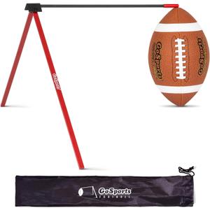 GoSports Football Kicking Tee Metal Place Kicking Stand for Field Goal Kicks - Portable Holder Compatible with All Football Sizes