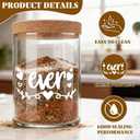 Best Mom Ever Glass Spice Jars Set with Cork Lids and Tray, 3-Piece Seasoning Storage Jars for Kitchen for Mom