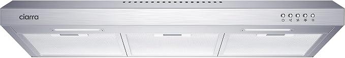 CIARRA Ductless Range Hood 30 inch Under Cabinet Hood Vent for Kitchen Ducted and Ductless Convertible CAS75918A