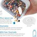 InterDesign iDesign Recycled Plastic Small Dry Goods Kitchen Canister with Airtight Lid  6.34" L x 4.79 W x 2.97 H, White