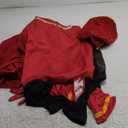 LiuzilaiST Men Costume Hat Outfits Red Cloak Top Robe Cape Headwear Halloween Cosplay Fancy Dress Clothes Full Set, M