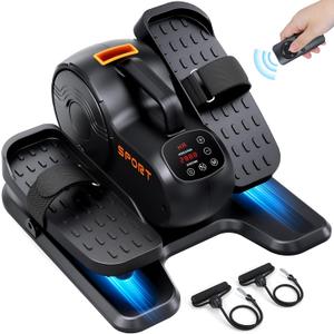 Dripex Under Desk Elliptical Machine, 3-in-1 Electric Leg Exerciser As Seen On TV, 16 Adjustable Speed & Resistance, Seated Pedal Exerciser for Seniors with Remote, Fully Assembled