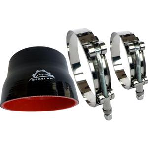 4" to 4.5"(102-114mm) High-Temp Silicone Reducer Hose With Stainless T-Bolt Clamp - Heavy Duty 4-Ply Reinforced Design for Automotive Turbo/Intercooler/Intake Piping/Industrial Hydraulic