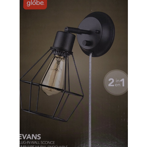 Globe Evans Plug-In Wall Sconce