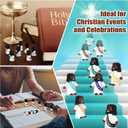 Draupnir 240PCS Little Jesus Figures Easter Black Mini Jesus Figurines in Bulk, Religious Jesus Loves You Figures Gift(Macaron,Jesus Love You)