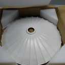 Hanging Lamp Plug in White 15.7 Inch Metal Lampshade Pendant Light Adjustable 14Ft Cord Pendant Light Plug in Living Room Bedroom Farmhouse Industrial Hanging Lights