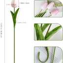 20pcs Pink Faux Tulips Flowers Fake Flowers Bouquets 13.5" Mother's Day Easter ValentineS Day Gifts in Home Kitchen Wedding Dining Table Decorations Aesthetic No Odor