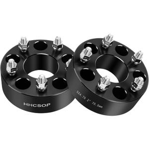5x4.75 Wheel Spacers 2" (50mm) Bore 70.5mm with M12x1.5 Studs for Chevy S10 Blazer Corvette Camaro Corvette Impala/GMC S15 Sonoma Jimmy Pontiac Firebird, 2PCS 5x120.65 Wheel Adapters 2 Inch