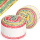 Katech Ombre Yarn for Crocheting Knitting-Gradient Cake Variegated Soft Yarn with Vibrant Colors, Multicolor-Perfect for Blankets, Scarves, Shawls and Garments (Color B)