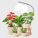 Garpsen Grow Light for Indoor Plants, 52 LEDs Full Spectrum Plant Light with Clip & Gooseneck, 3 Installation Methods, Dimmable & Timer 6/12/16Hrs, 3 Spectrums Grow Lamp for Seeding Small Plants