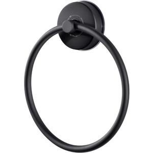JOMOLA Towel Ring Suction Towel Holder for Bathroom Stainless Steel Kitchen Towel Rail Rack Drill Free Bath Towel Holder Bathroom Accessories Matte Black