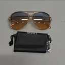 livho Trendy Polarized Aviator Sunglasses Women Men, Retro Sun Glasses for Women Men 2025, Oversized UV Protection Shades (Clear Brown/Green Gradient Brown)