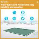 Pool Water Bags for Pool Covers, Sunwuk 0.4mm (26GA) Thickness Heavy-Duty Water Bags with Handle, 6 Pack 8Ft Pool Cover Weights for Inground Pool Cover