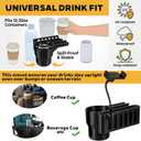 Cup Holder for Permobil Power Wheelchair,for Permobil Wheelchairs with Uni-Track Armrest Rails,3-in-1 Cup Holder,Phone Holder,Storage Basket,for M300,M3,M1,F3,F5 Etc,Easy Install,Secure Mount
