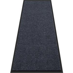 Large Indoor Outdoor Door Mat, 2' x 6' Heavy Duty Commercial Floor Mat Inside Outside Entrance, Rubber Border Doormats for Entryway, High Traffic Area, Waterproof, Low-Profile, Easy to Clean