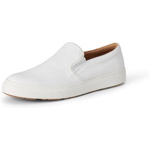 Amazon Essentials Men's Slip-on Sneakers (8.5, White)