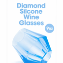 Wine2Go Diamond Silicone Wine Glasses 9oz 2 Pieces 