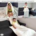 2 x Kids Sherpa Throw Blanket  Soft Cotton & Warm Sherpa Toddler Blanket, Trucks, Cranes & Construction Vehicles Pattern, Plush Winter Bed Throw, 40 x 60 inches