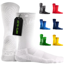 LUX Sports Thin Grip Socks for Cleat Sports - Moisture-Wicking Anti Slip Socks for Men & Women - Soccer, Football, Baseball