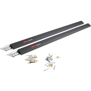 Rubbermaid FastTrack Wall Mounted Storage and Organization System Rail, Horizontal 48", 2-Pack, Holds up to 1,750 pounds Each Rail, for Home/Garage Storage and Organization (48" Rail 2-Pack)