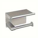 Toilet Paper Holder with Shelf Brushed Nickel Toilet Tissue Roll Holder 304 Stainless Steel Wall Mount for Bathroom
