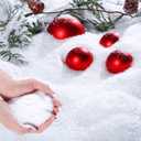 Kasyat Christmas Twinkles Snow Fake Craft Decoration Artificial Flake Fake Snow Powder Filler for Christmas Party Decoration Supplies, 600g (White)