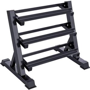3-Tier Dumbbell Rack Multilevel Weight Storage Organizer for Home Gym, Weight Rack for Dumbbells, Kettlebells, (Rack Only)