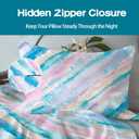 Satin Pillowcase for Hair and Skin,Softer Than Mulberry Silk Pillow Cases 2 Pack, Satin Pillowcases with Zipper, Cooling Pillow Cases Standard Size Set of 2, Light Rainbow Tie Dye
