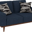 Emerald Home Heath Navy Loveseat, H-19.90"/W-38.40"/D-66"
