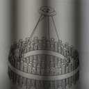 21.7" Black Modern Crystal Chandelier Light Fixtures Luxury 2 Ring Crystal Chandeliers for Dining Room 12-Light Round Hanging Pendant Lighting for Living Room Kitchen Island Entryway Bedroom