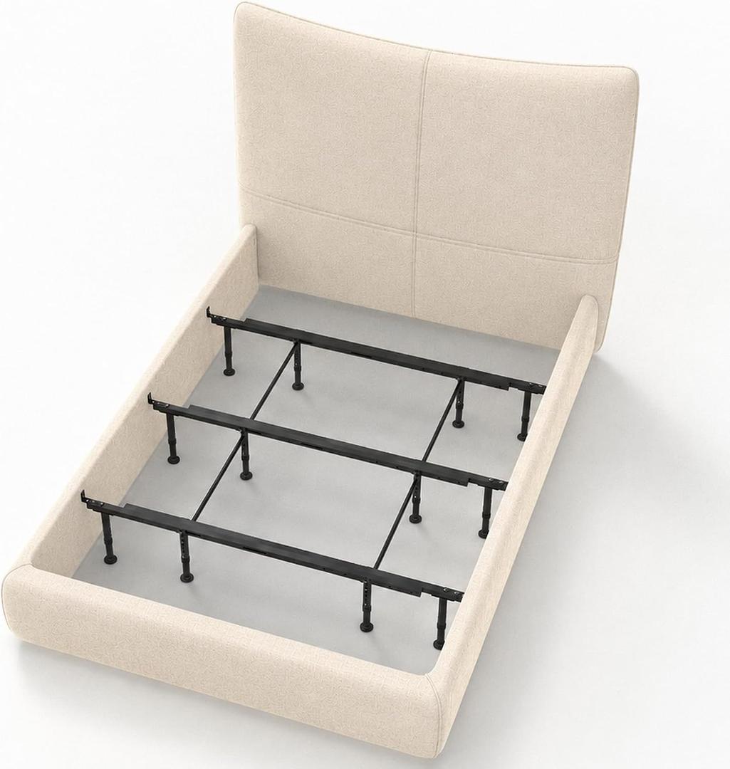 Bed Frame Support System, 12 Legs & 3 Cross Rails, 1000LB