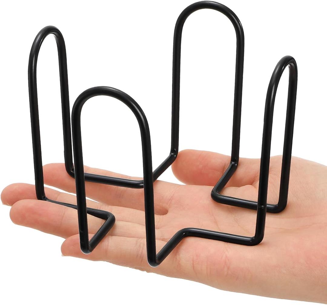 Kingrol 3 Pack Metal Coaster Holders for 4" Round and Square Coasters, 3.15" Height, Hold 6 to 10 Coasters