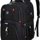 SHRRADOO Extra Large 50L Travel Laptop Backpack with USB Charging Port, College High School Backpack Airline Approved Business Work Bag Fits 17 Inch Computer for Men Women
